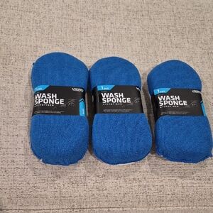 Viking 3 Pack Wash Sponge Microfiber Mesh Blue NEW
